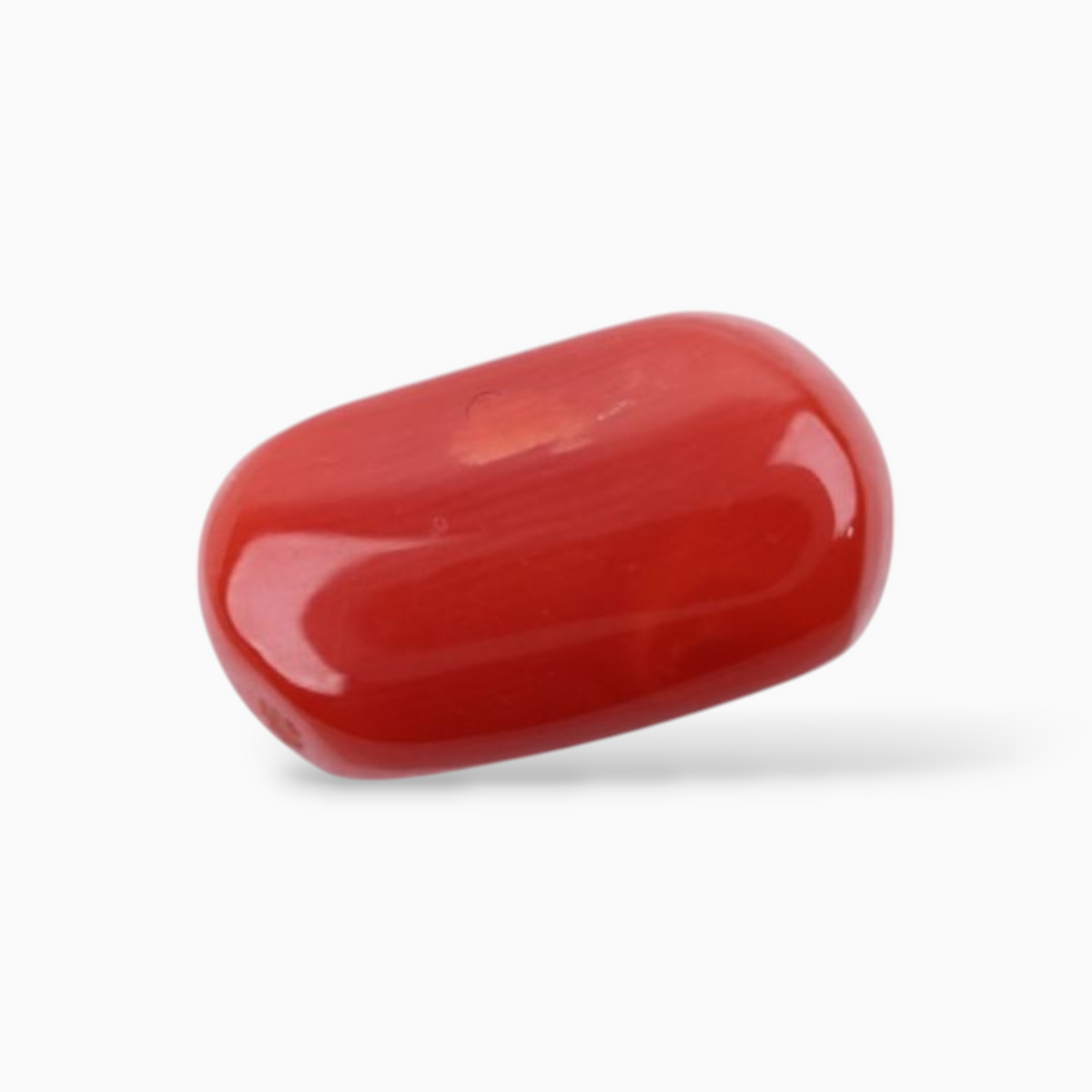 Best Red Coral Stone 5.28 Carats In Oval Cabochon Shape 12.7x7.5mm Size