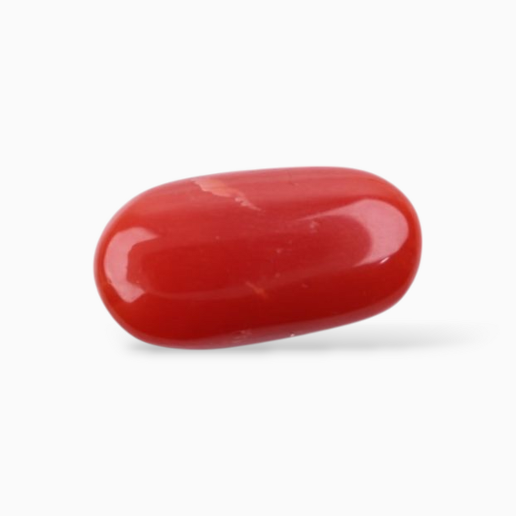 Best Red Moonga Stone 4.74 Carats Oval Cabochon Shape 13.6x7.3mm Size