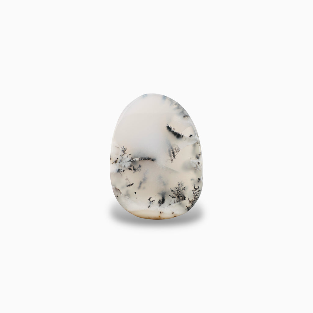 Natural Dendritic Agate Stone (Aqeeq) Oval Cabochon 25.45 Carats