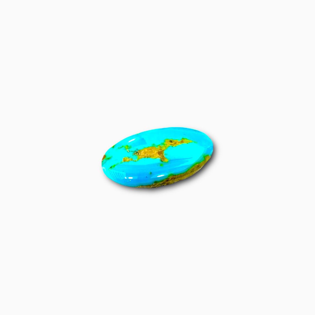 Natural Iran Turquoise 24.51 Carats Heart Cabochon Shape (26.5X16mm )