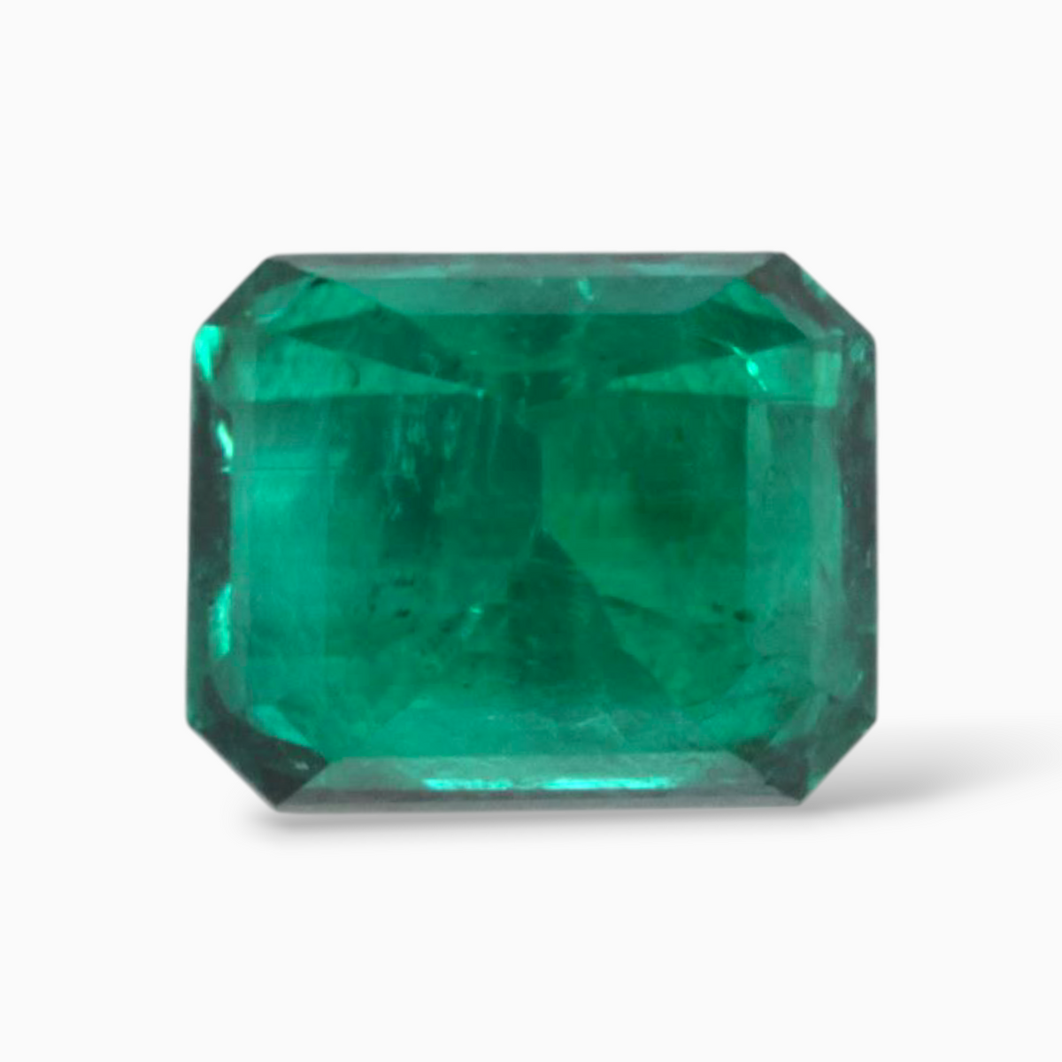 Natural Zambian Emerald Gemstone In Octagon Cut  Shape 3.73 Carats 9.6x7.8x6.8mm Size