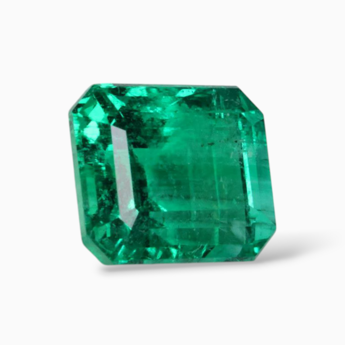 Natural Zambian Emerald Gemstone In Octagon Cut  Shape 3.73 Carats 9.6x7.8x6.8mm Size