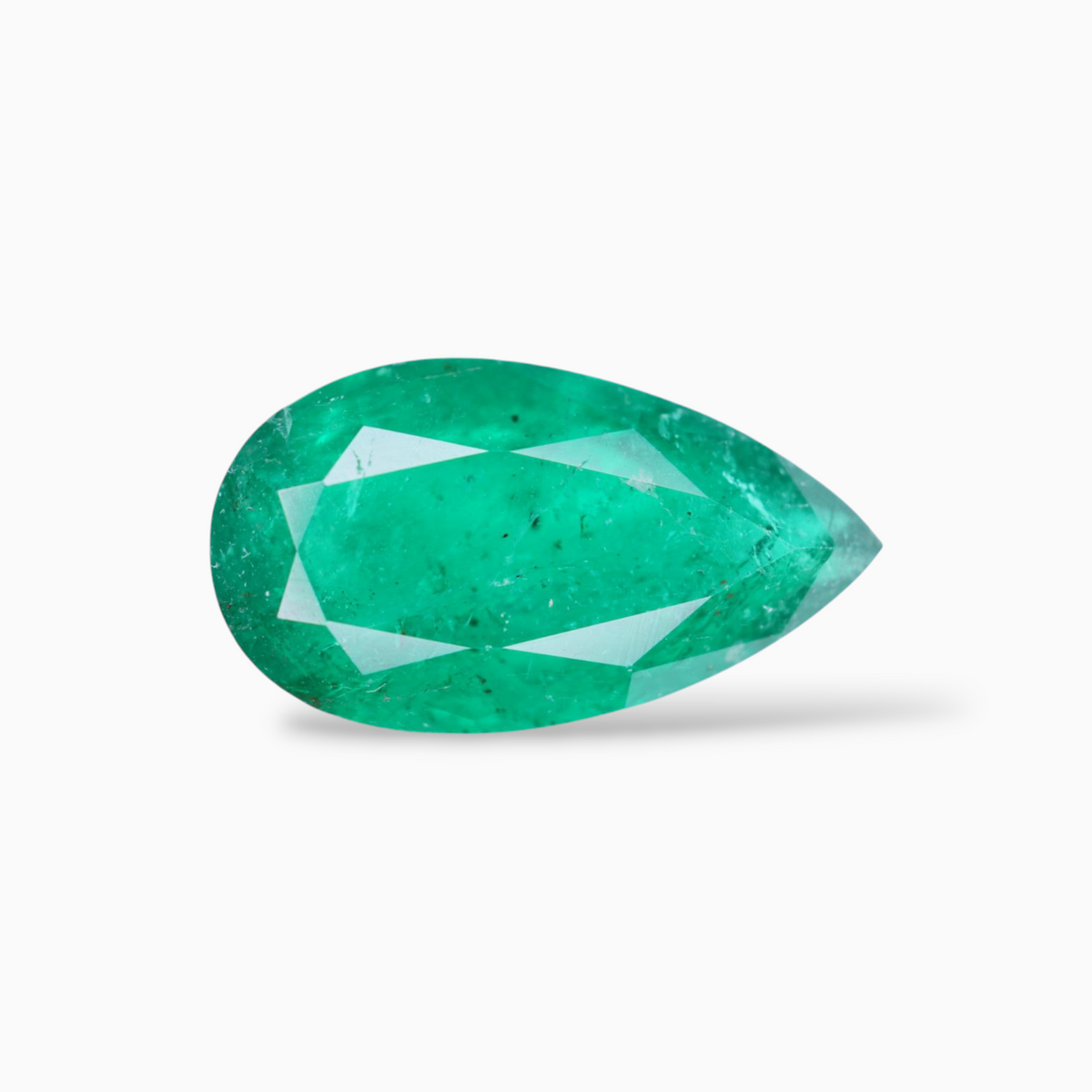 Emerald Stone For Sale 7.06 Carats Pear Shape 17.5x9.8mm Size