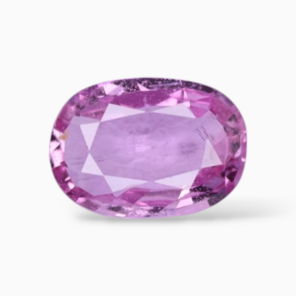 Buy Natural Pink Sapphire Stone In Oval Shape 0.91 Carats & Size 7.2x5.1mm