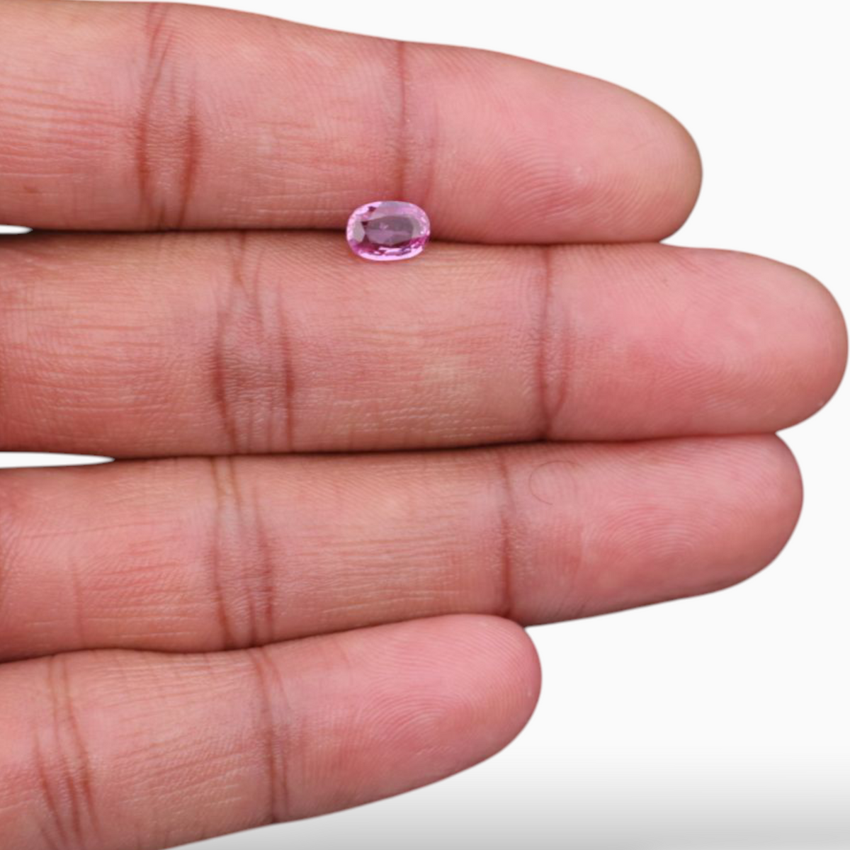 Buy Natural Pink Sapphire Stone In Oval Shape 0.91 Carats & Size 7.2x5.1mm