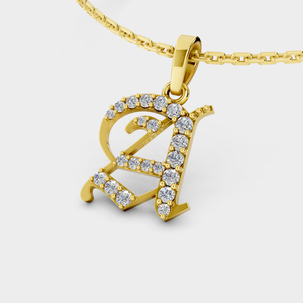 Gold Necklace With A Letter