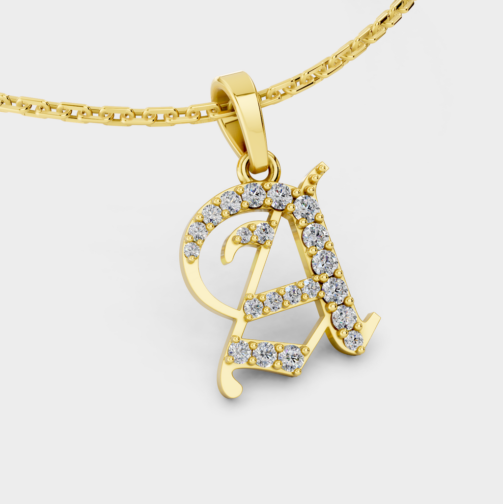Gold Necklace With A Letter