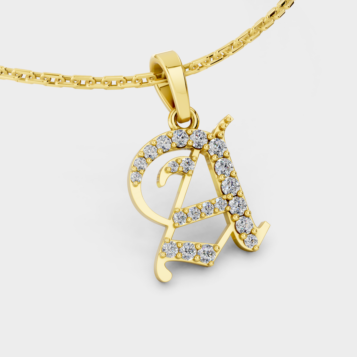 Gold Necklace With A Letter