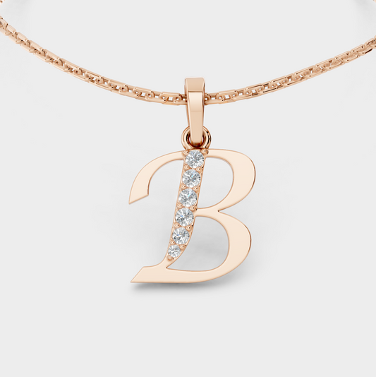Initial B Necklace (Gold)