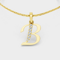 Initial B Necklace (Gold)
