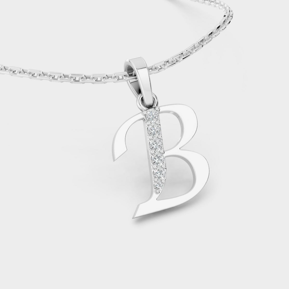 Initial B Necklace (Gold)