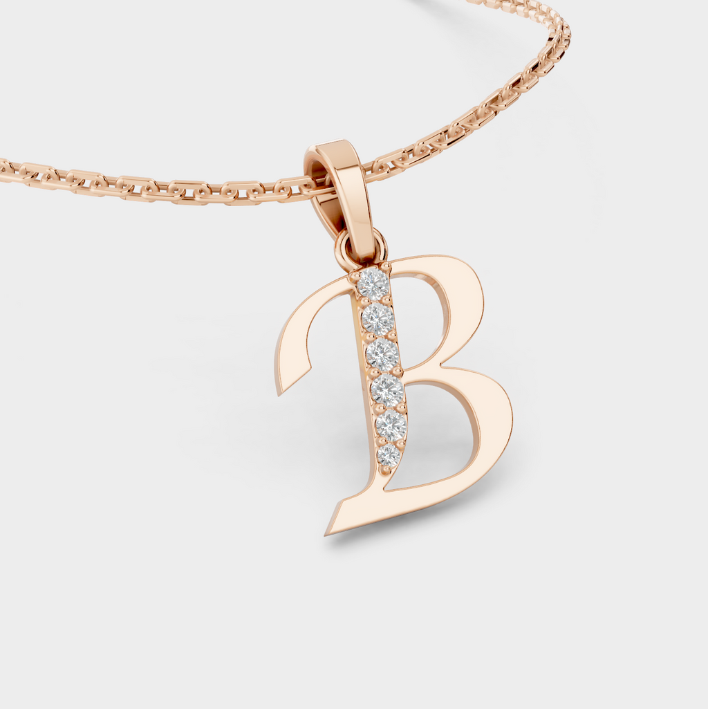 Initial B Necklace (Gold)