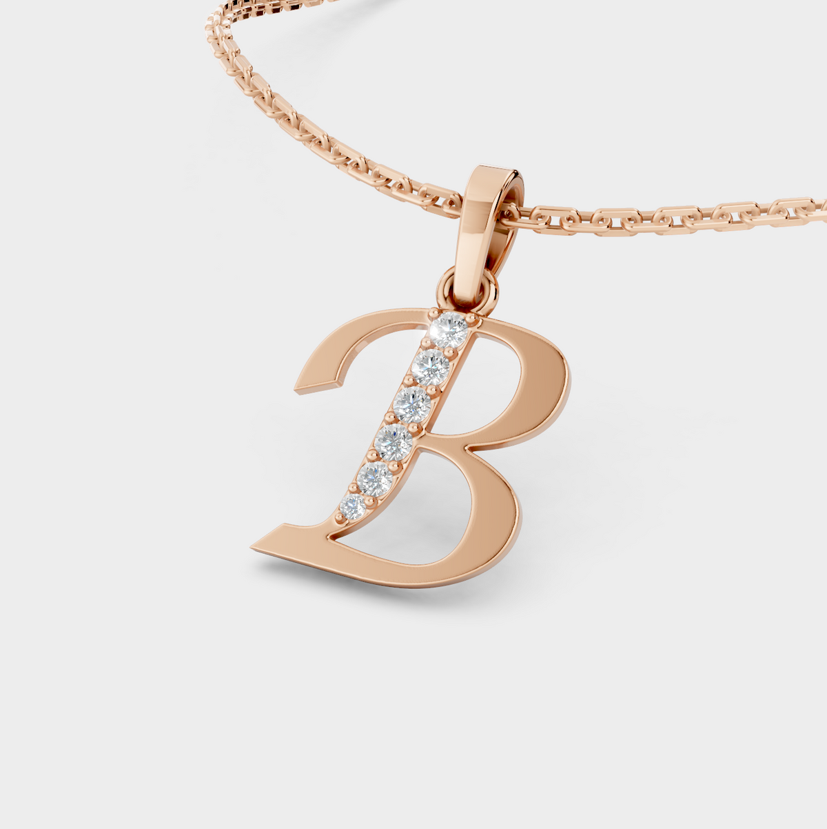 Initial B Necklace (Gold)