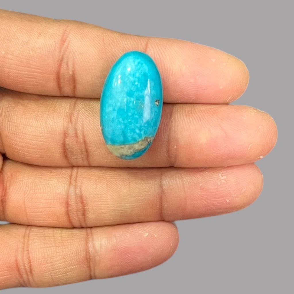 iranian Firoza 19.72 Carats 28.1 x 15.9 x 7.8 mm in Oval
