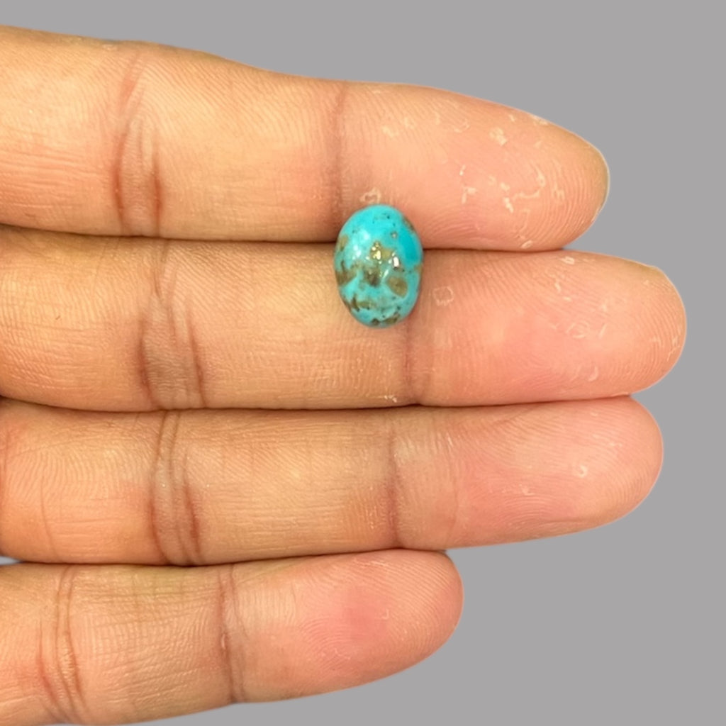 iranian Turquoise 3.94 Carats 12.4 x 8.9 x 5.7 mm in Oval