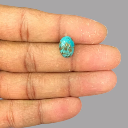 iranian Turquoise 3.94 Carats 12.4 x 8.9 x 5.7 mm in Oval