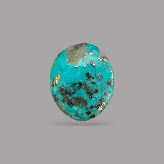 iranian Turquoise For Sale 3.37 Carats 12.7 x 10.5 x 3.5 mm in Oval