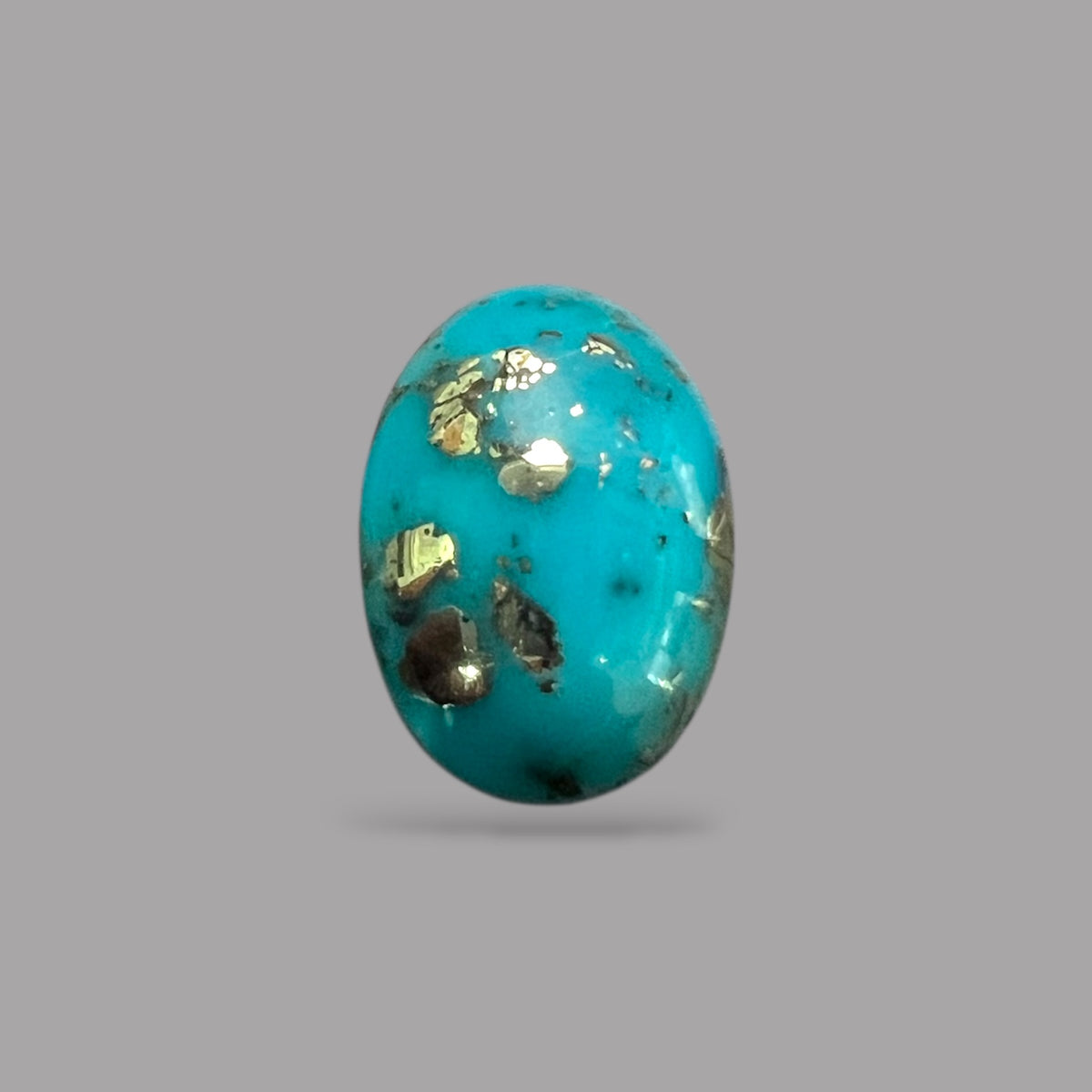 iranian Turquoise For Sale 7.19 Carats 14.7 x 10.4 x 5.7 mm in Oval 