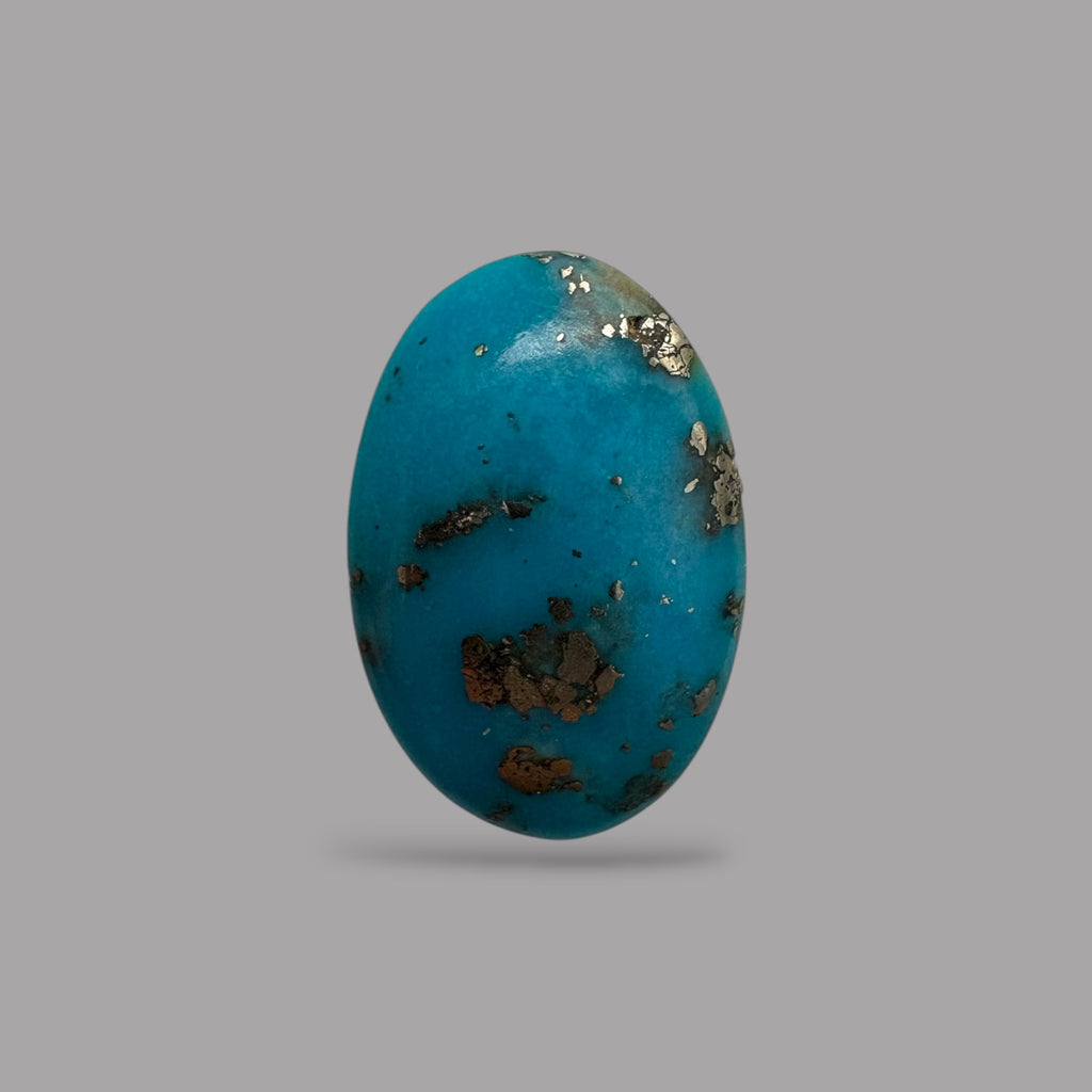 iranian Turquoise Stone 2.91 Carats 14.3 x 9.4 x 3.1 mm in Oval
