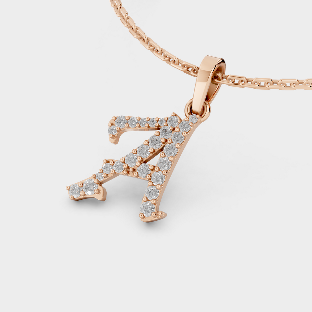 Letter A Necklace (Gold)