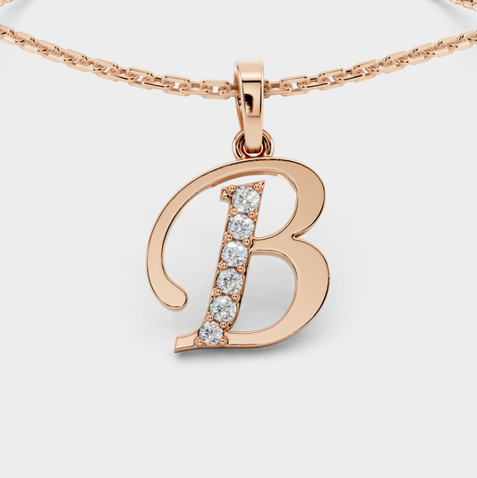 Letter B Necklace (Gold)