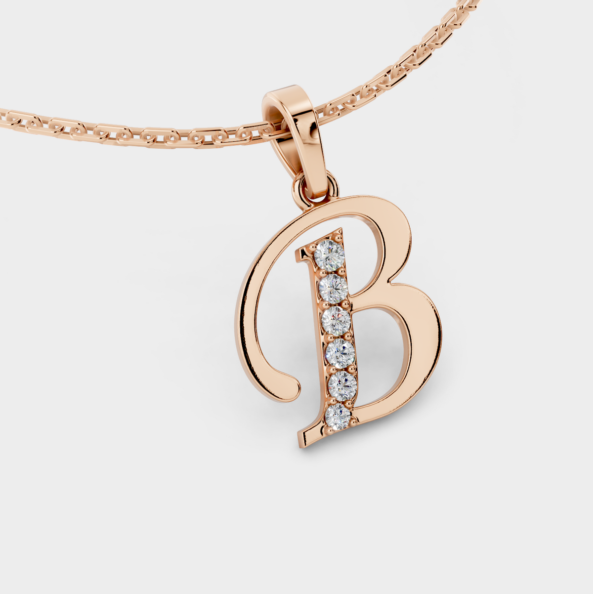 Letter B Necklace (Gold)