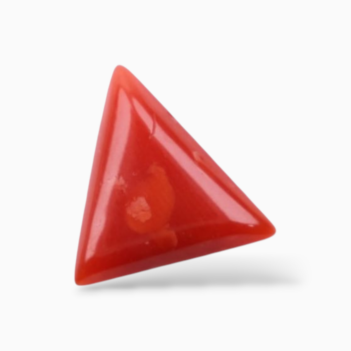 Natural Red Moonga Stone For Sale 3.37 Carats Triangle Shape Size 11.8mm