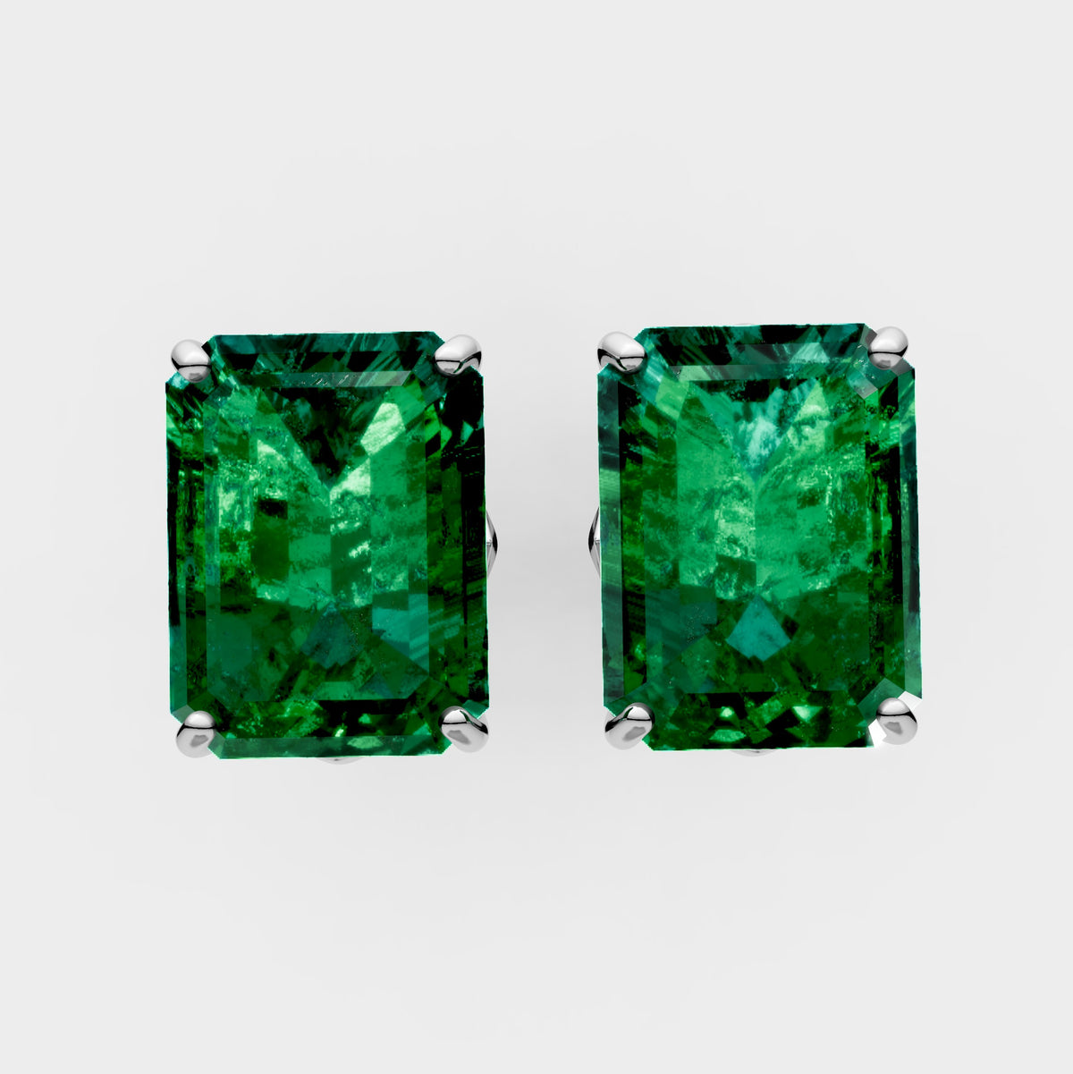 Natural Emerald Earrings in Gold - Karter