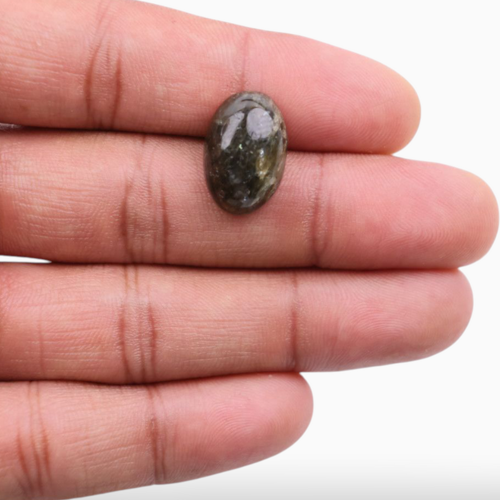 Best Quality Crystal Labradorite Stone For Sale Oval Cabochon Shape 12.37 Carats 18.2x12.1mm