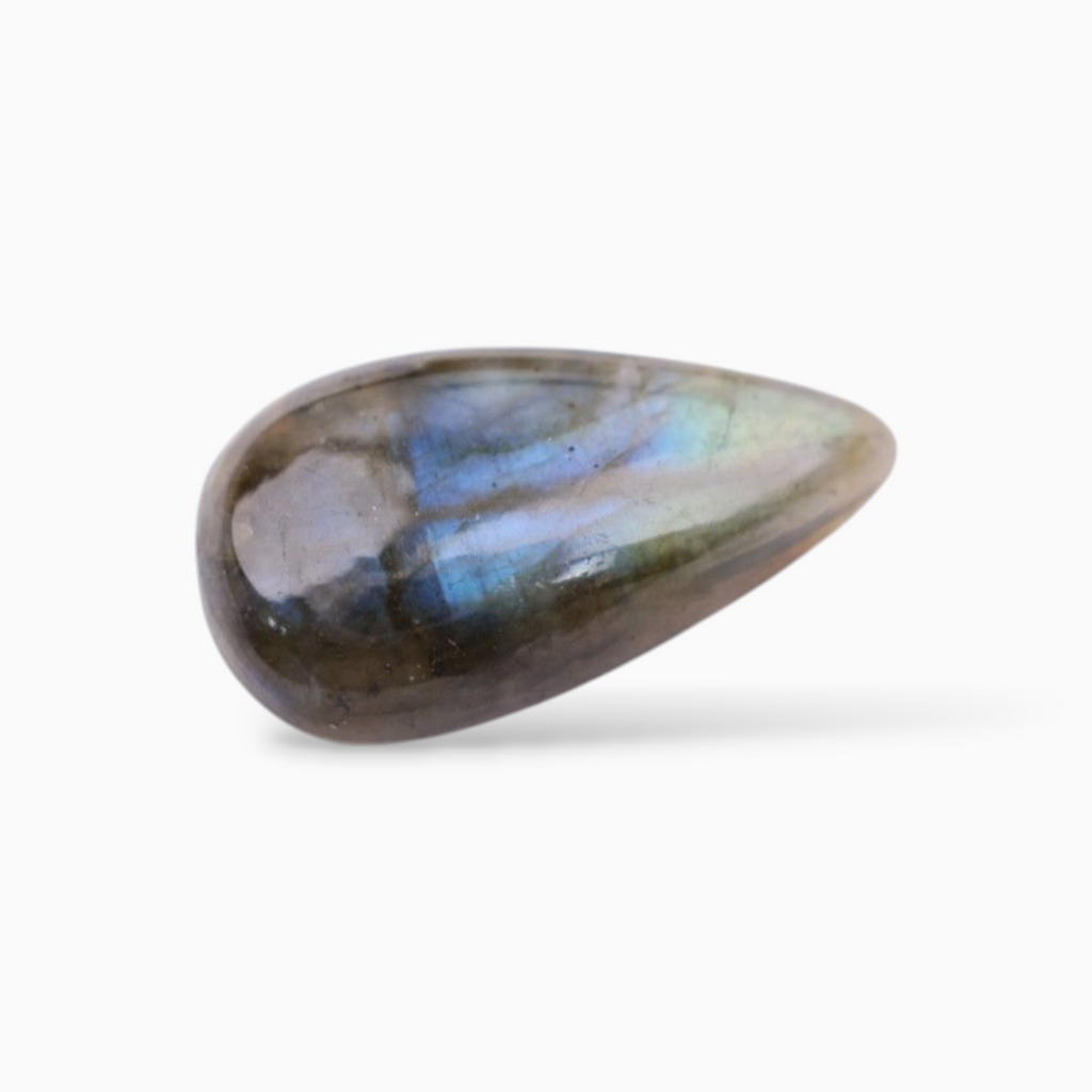 Buy Real Crystal Labradorite Stone For Sale Pear Cabochon Shape 12.65 Carats 22.6x12.5mm