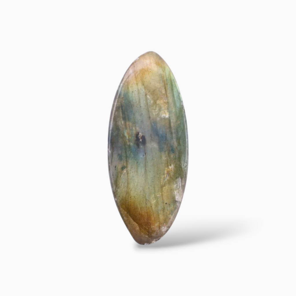 Buy Now Labradorite Stone  For Sale Marquise Cabochon Shape 13.36 Carats 26.1x10.9mm