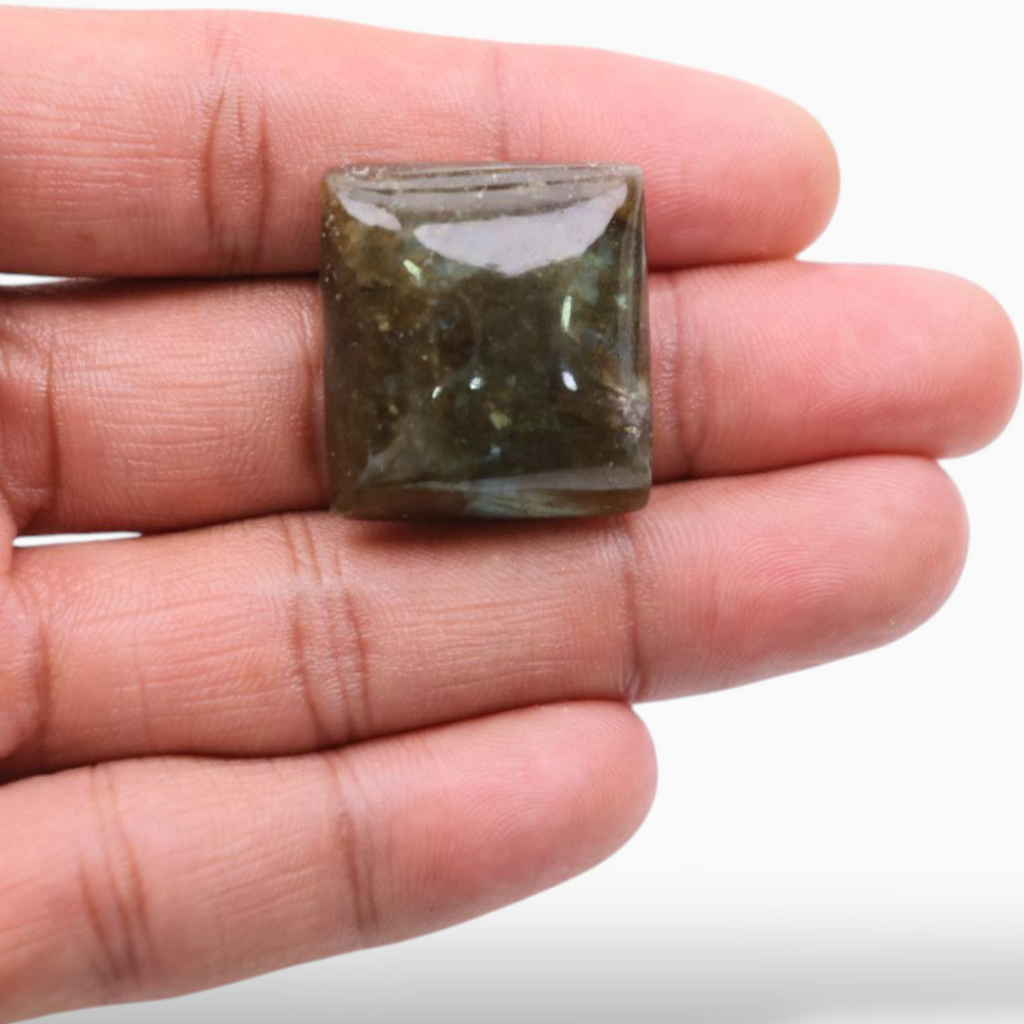 Labradorite Crystal For Sale Princess Cut Shape 66.82 Carats 24.5x26.8mm