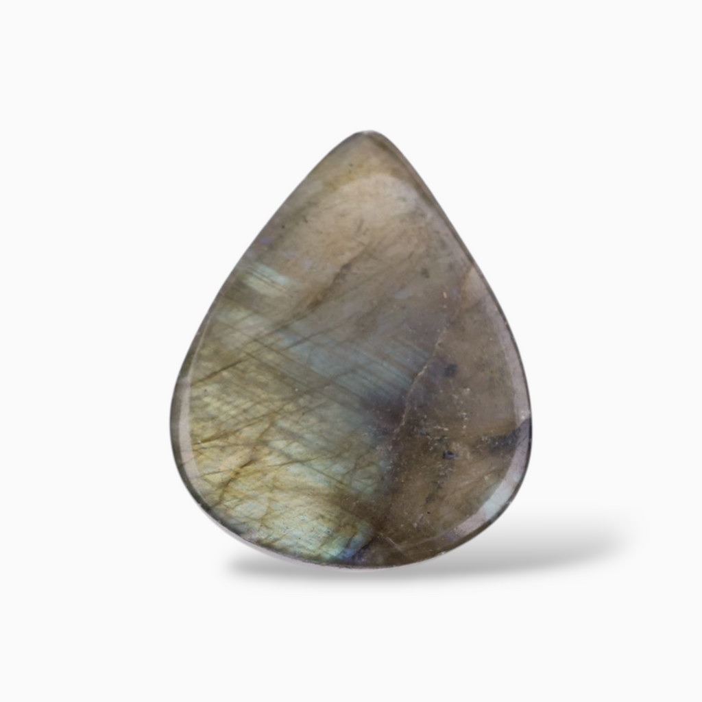 Buy Now Original African Labradorite Crystal For Sale Pear Cabochon Shape 26.07 Carats 23.4x19mm