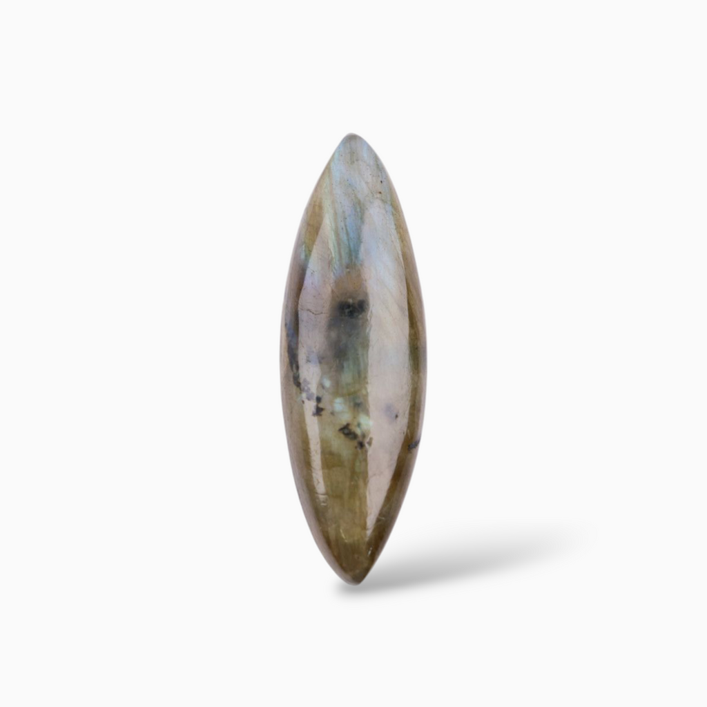 Buy Now Best African Labradorite Crystal For Sale Marquise Cabochon Shape 11.84 Carats 31.5x10.4mm