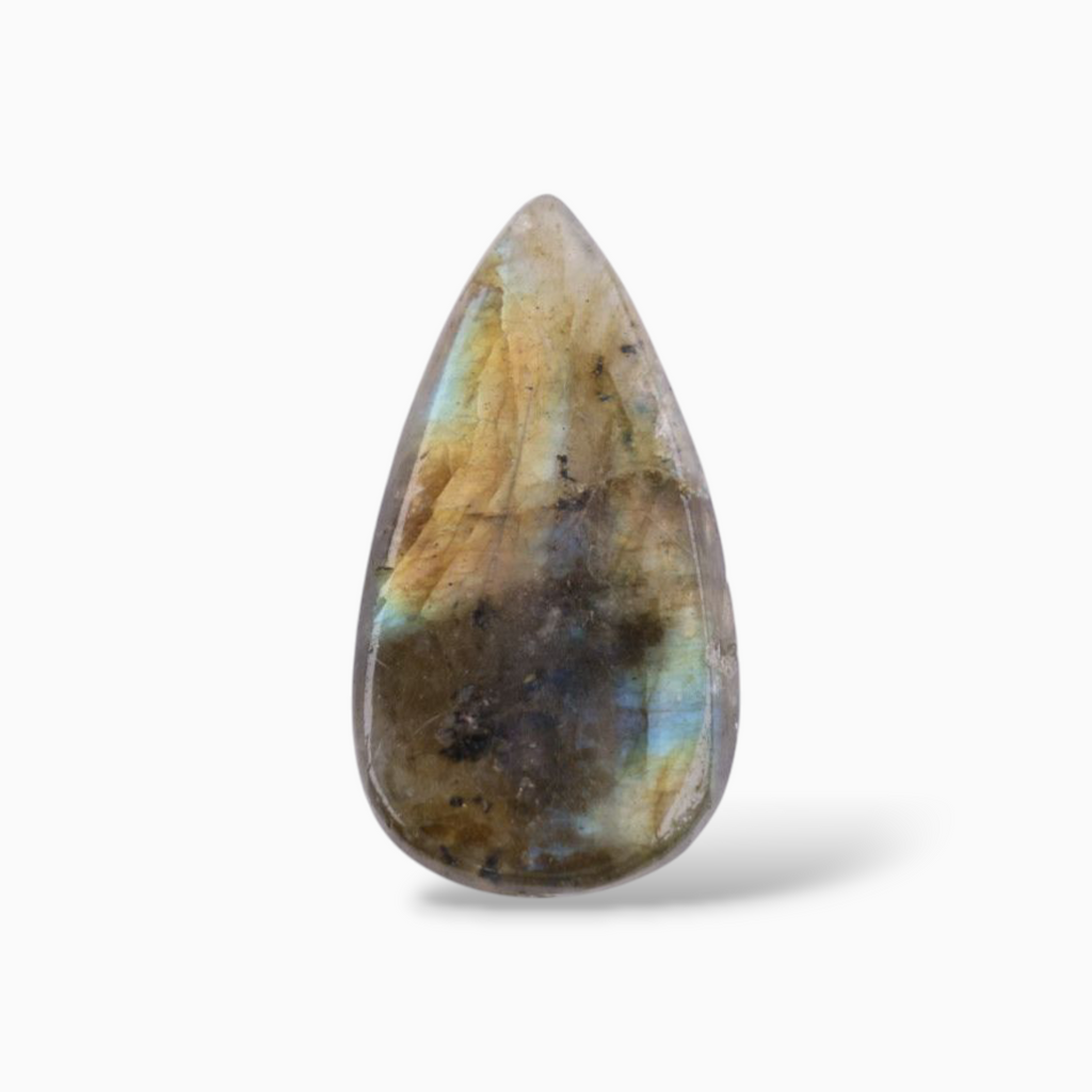 Buy Real Crystal Labradorite Stone For Sale Pear Cabochon Shape 12.65 Carats 22.6x12.5mm
