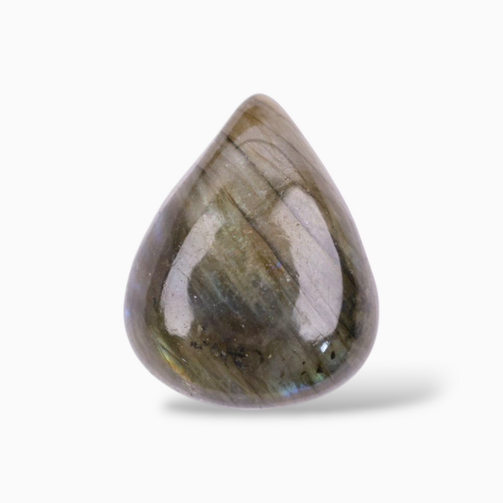 Buy Now Original African Labradorite Crystal For Sale Pear Cabochon Shape 26.07 Carats 23.4x19mm