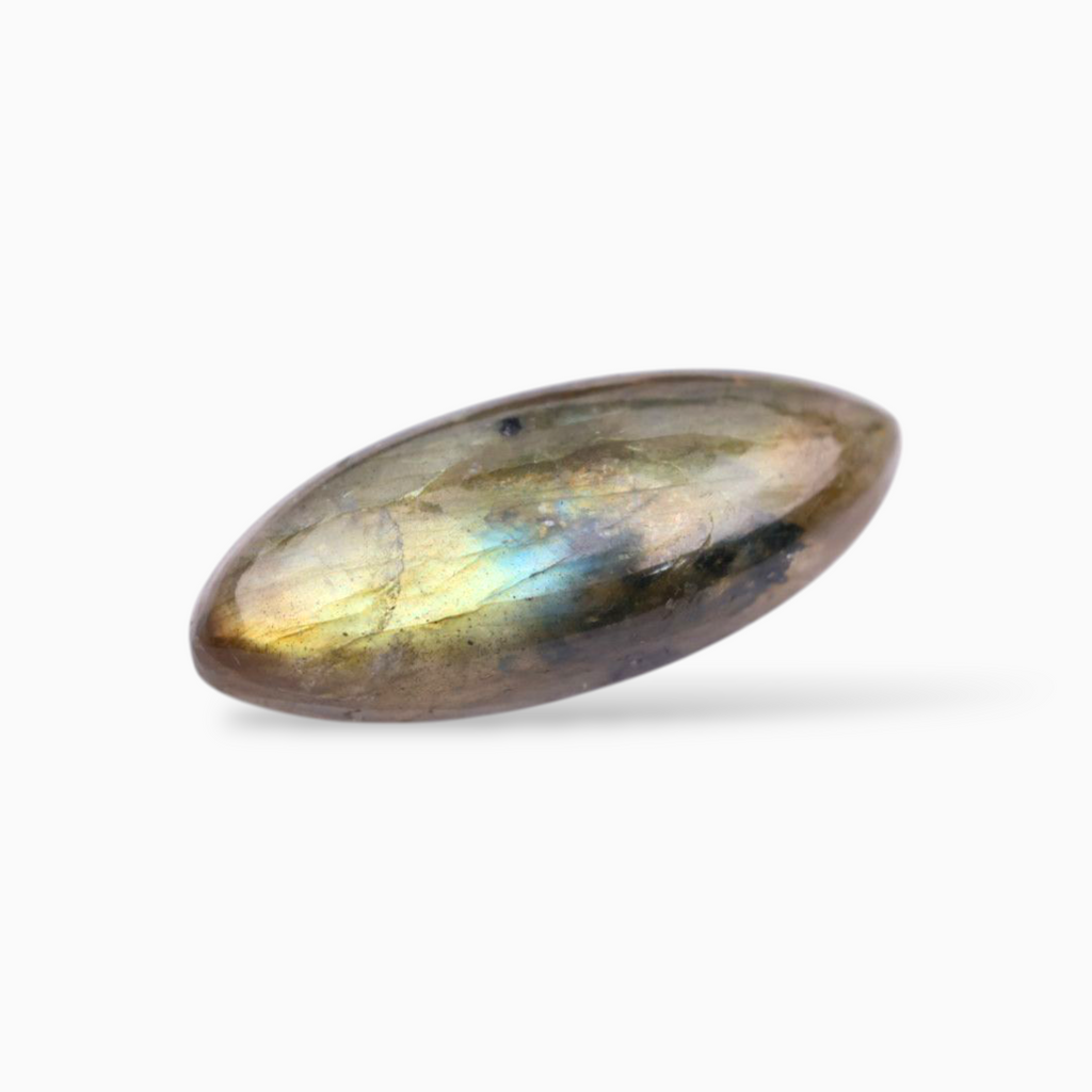 Buy Now Labradorite Stone  For Sale Marquise Cabochon Shape 13.36 Carats 26.1x10.9mm