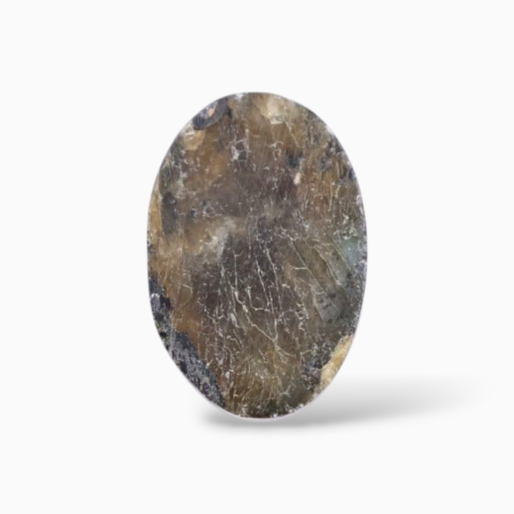 Best Quality Crystal Labradorite Stone For Sale Oval Cabochon Shape 12.37 Carats 18.2x12.1mm