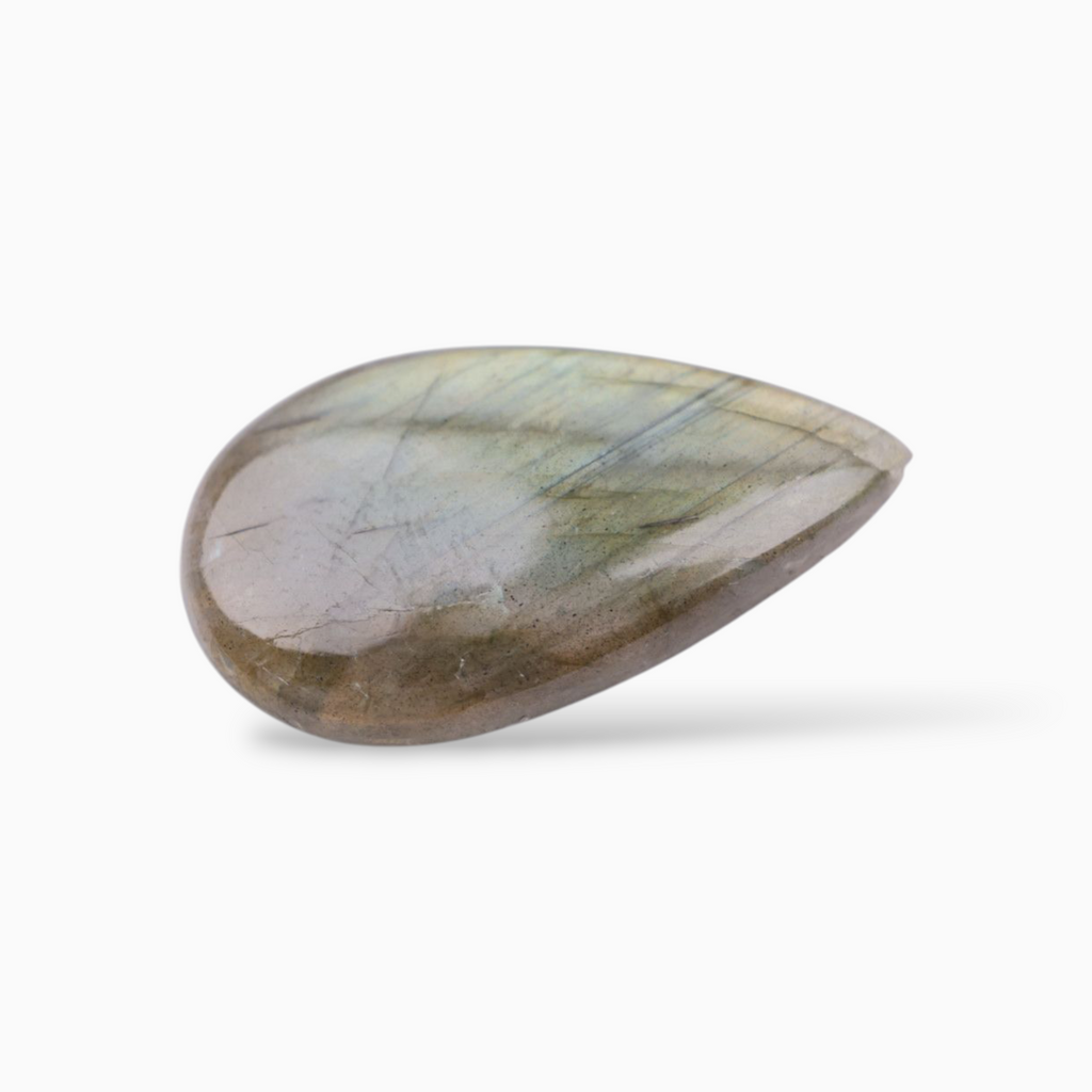 Buy Now African Labradorite Crystal For Sale Pear Cabochon Shape 20.27 Carats 32x17.8mm