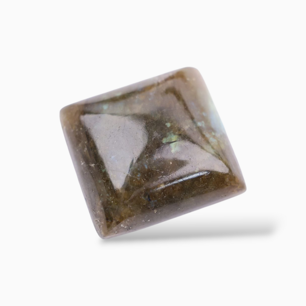 Labradorite Crystal For Sale Princess Cut Shape 66.82 Carats 24.5x26.8mm