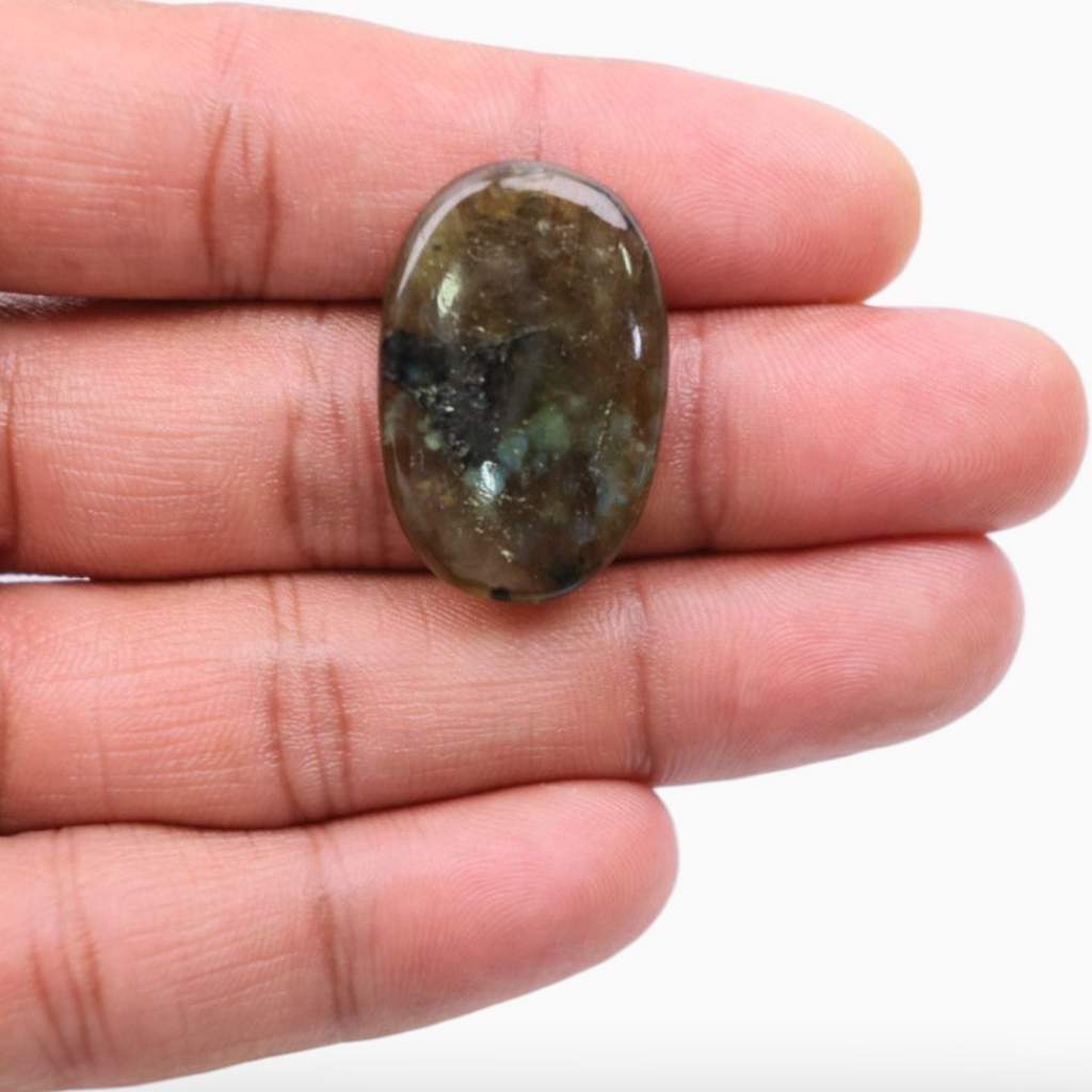 Natural Labradorite Crystal For Sale Oval Cabochon Shape 30.10 Carats 30x19.8mm