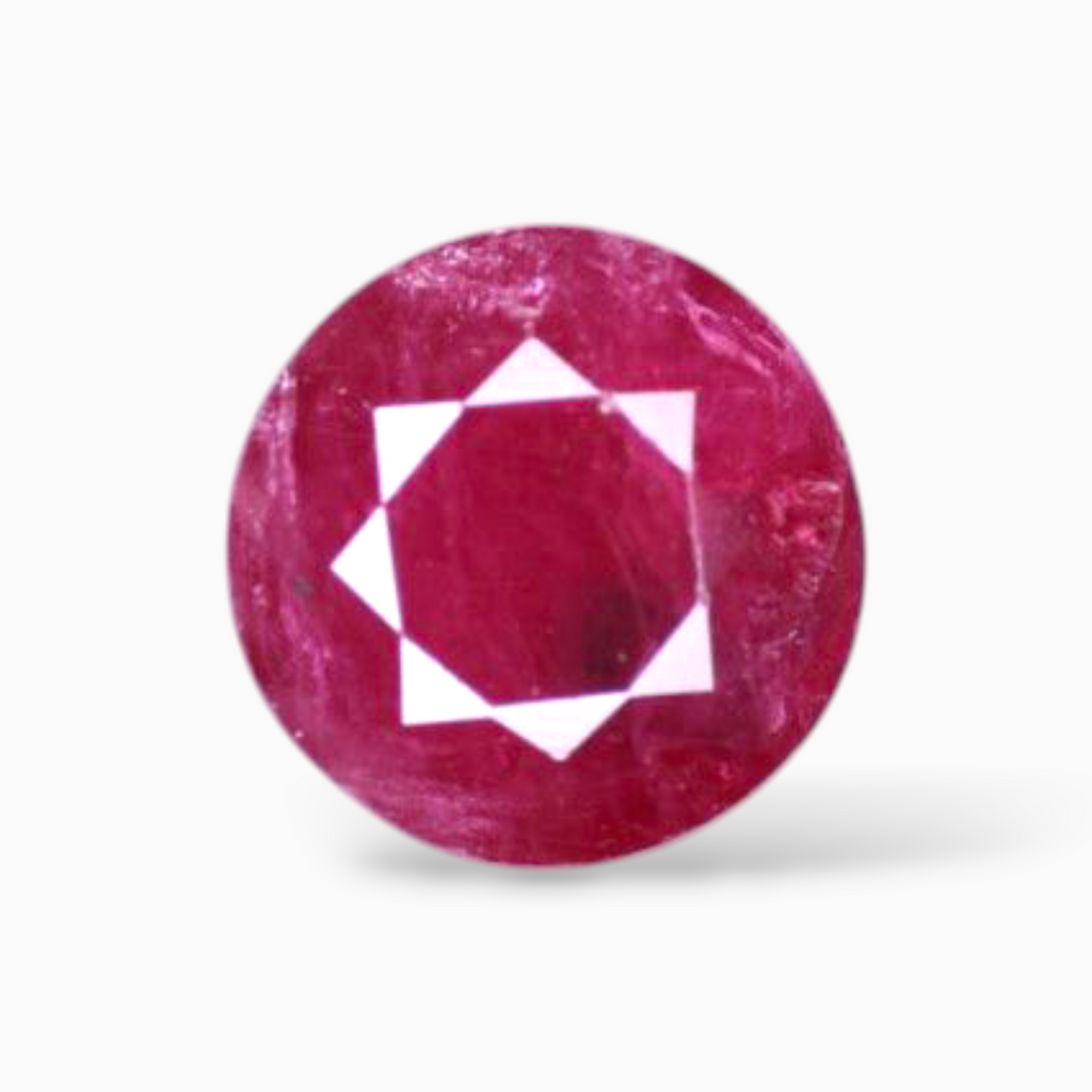 Natural Ruby Stone 1.02 Carats Round Shape 5.6mm