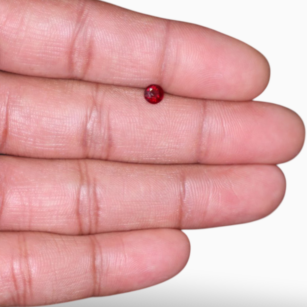 Natural Ruby Stone 0.47 Carats Round Shape 4.7mm