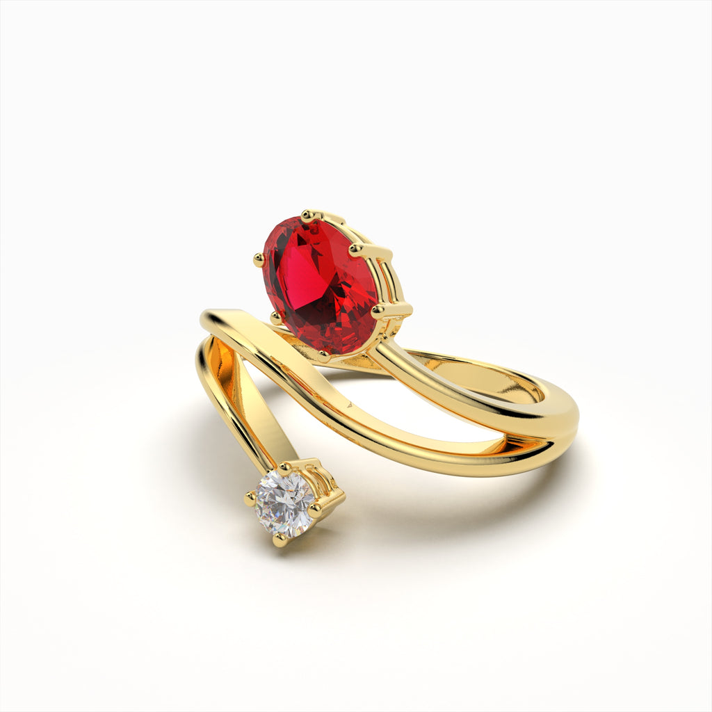 Natural Ruby Ring in Gold - Neriah