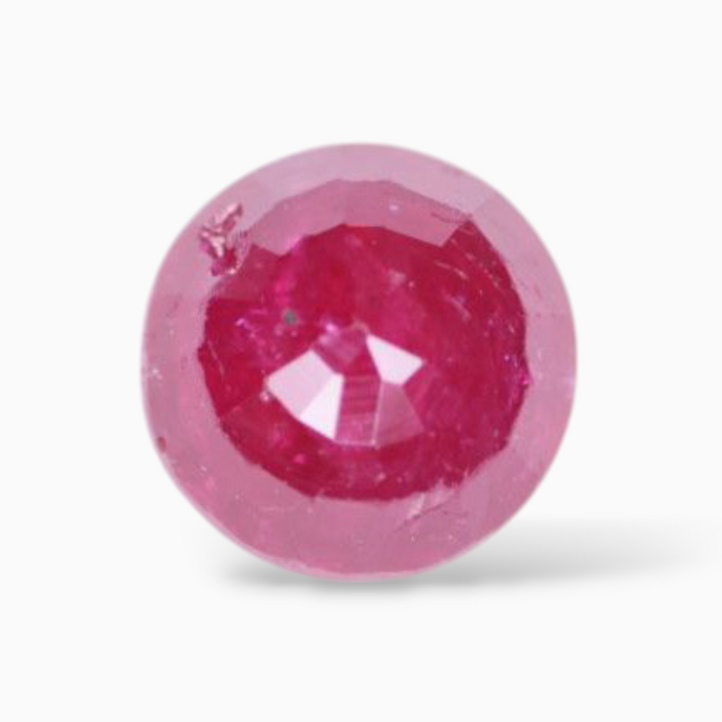 Natural Ruby Stone 0.96 Carats Round Shape 5.8mm