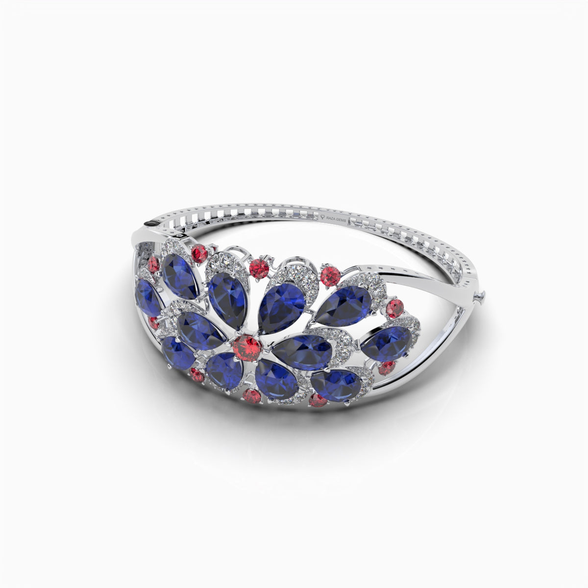 Natural Sapphire & Ruby Bracelet with Moissanite - Avani