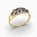Natural Sapphire & Ruby Bracelet with Moissanite - Avani