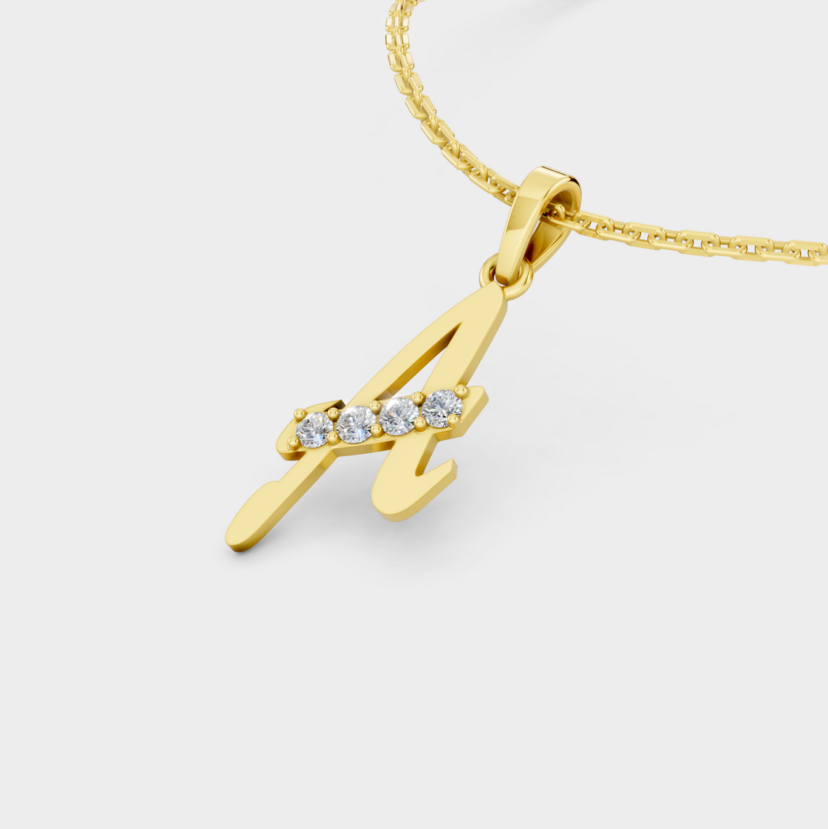 Necklace A initial (Gold)