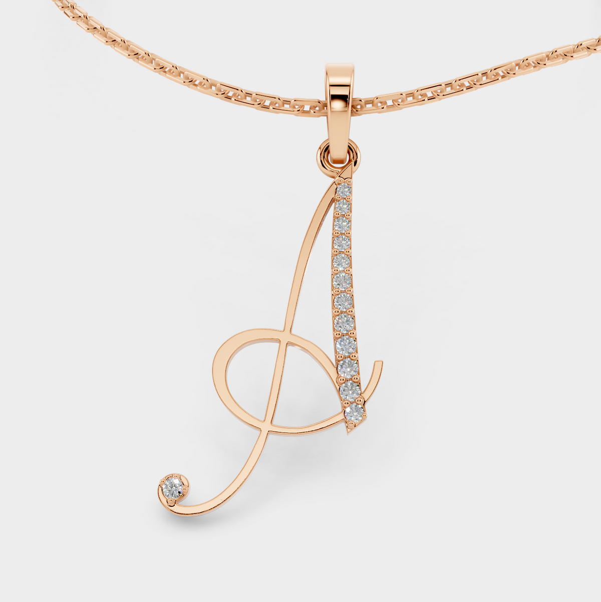 Necklace Letter A Gold