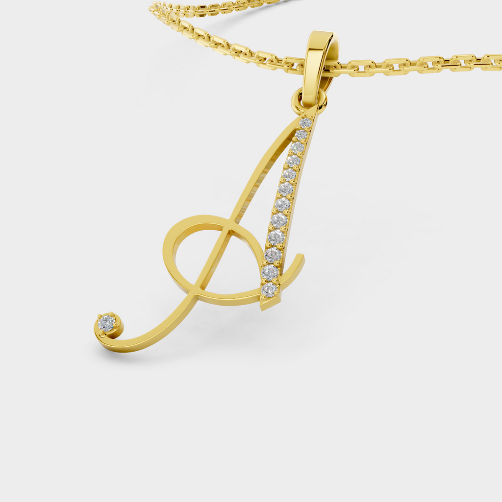 Necklace Letter A Gold